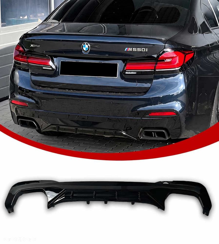 BMW G30 G31 Tylny Dyfuzor Zderzaka 550 M-Performance Duże Końcówki Spoiler