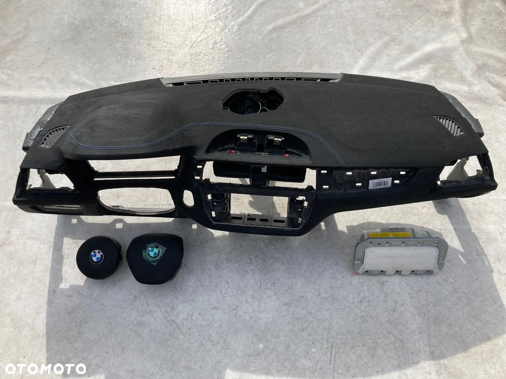BMW 1 M1 M2 F20 F21 F22 F23 F87 FL LIFT LIFTING DESKA ALCANTARA SKÓRA niebieska nić KONSOLA KOKPIT PULPIT AIRBAG PODUSZKI POWIETRZNE KIEROWCY PASAŻERA AIR BAG DOPINACZE Okazja Sprawdź Raz2 !!! - 3