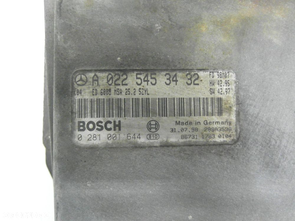 STEROWNIK MERCEDES-BENZ SPRINTER I (903) 312 D 2.9 A0225453432 0281001644 - 9