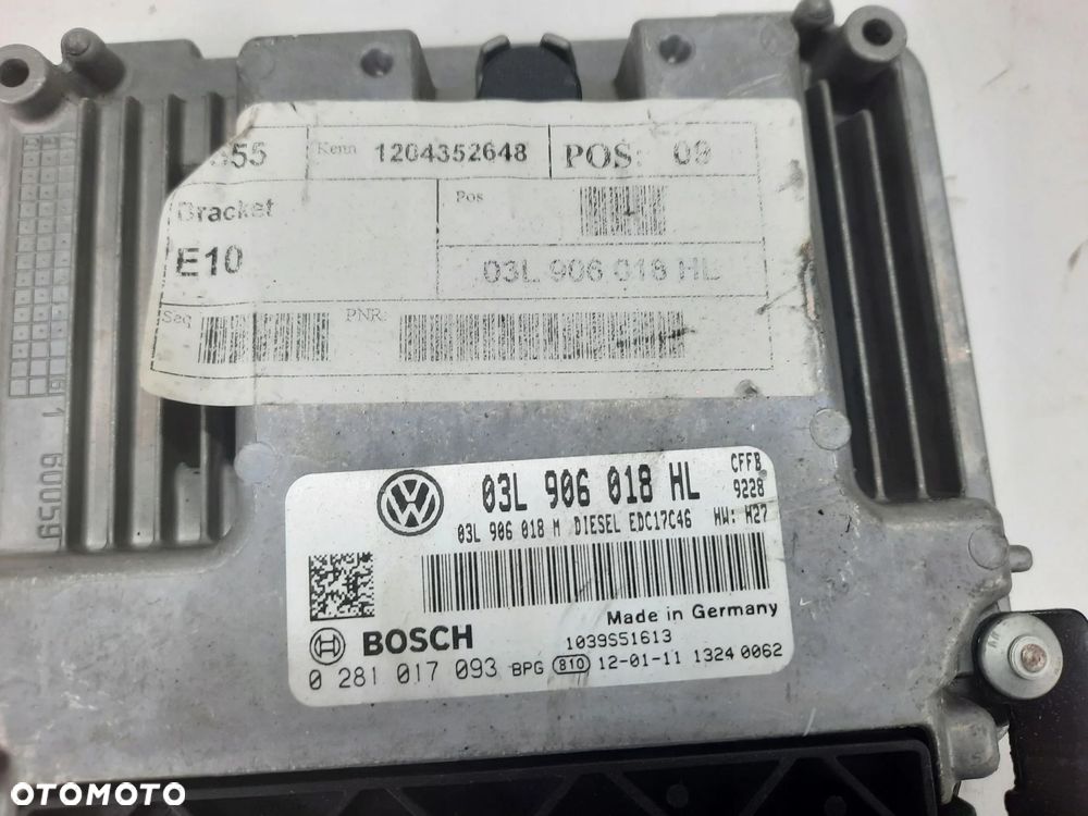 SHARAN ALHAMBRA 2 II 7N 2.0 TDI CFF KOMPUTER SILNIKA 03L906018HL - 2