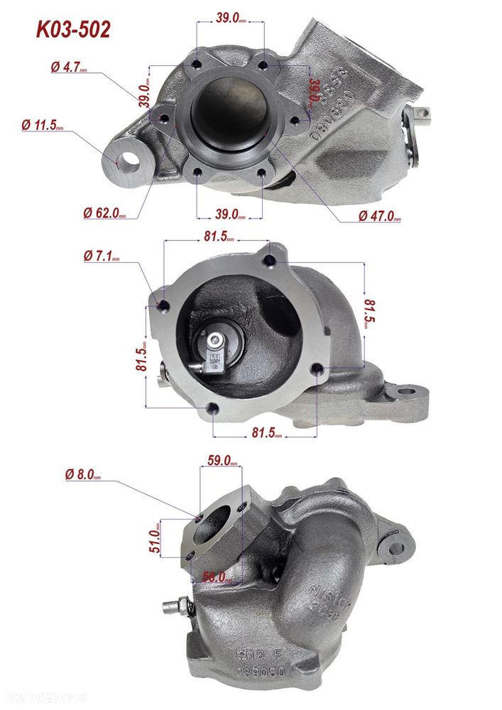 KOLEKTOR TURBINY 06A145701X SEAT EXEO 1.8T CFMA 110kW/150KM 2009-2010 - 10
