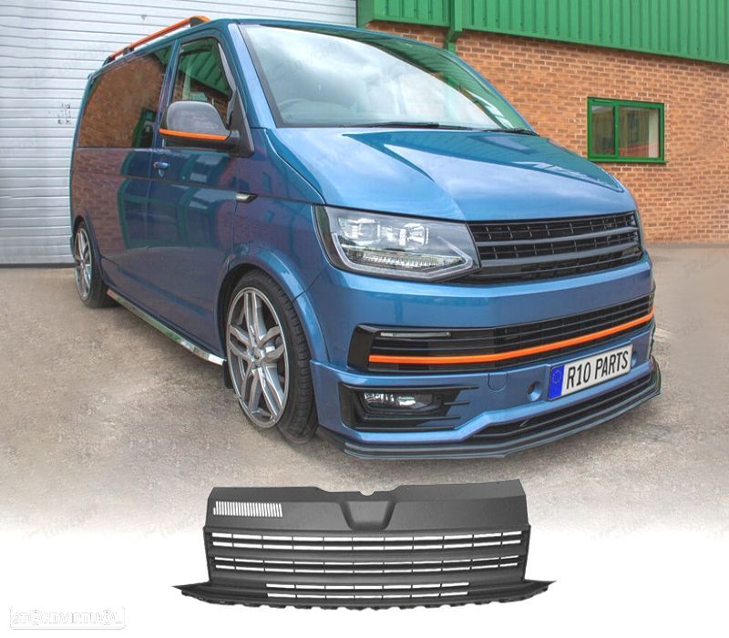 GRELHA FRONTAL VOLKSWAGEN VW T6 15-19 PRETO MATE - 1
