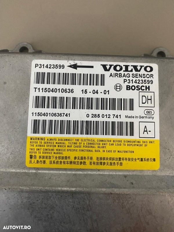 Calculator airbag SRS Volvo S60 V60 XC60 S80 XC70 V70 31423599 - 2