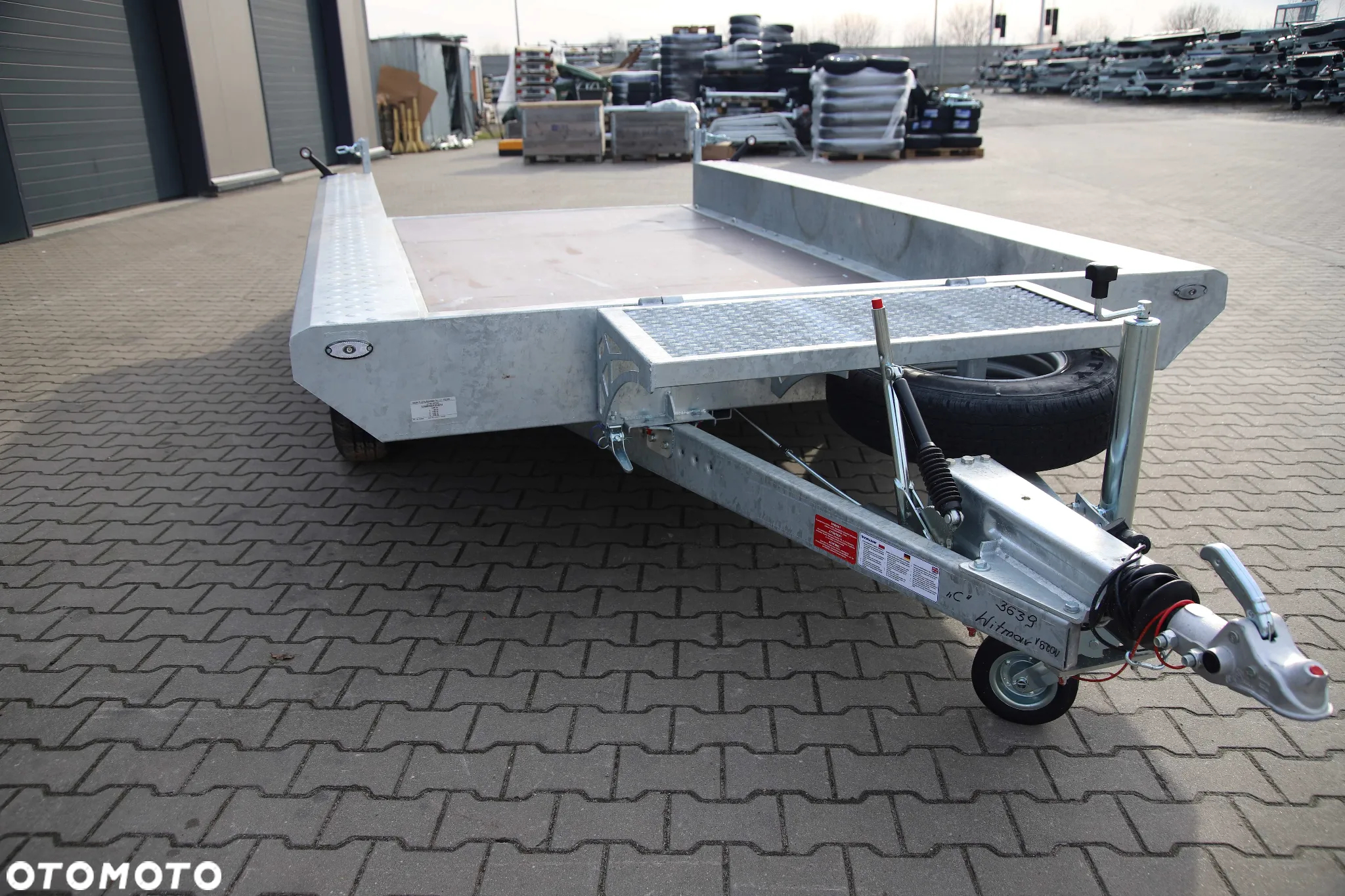 Niewiadów Przyczepa pod minikoparkę/sprzęt budowlany 400x180x25cm TRAP WJAZDOWY 3 OSIE DMC 3500kg BARDZO MOCNA!!! - 13