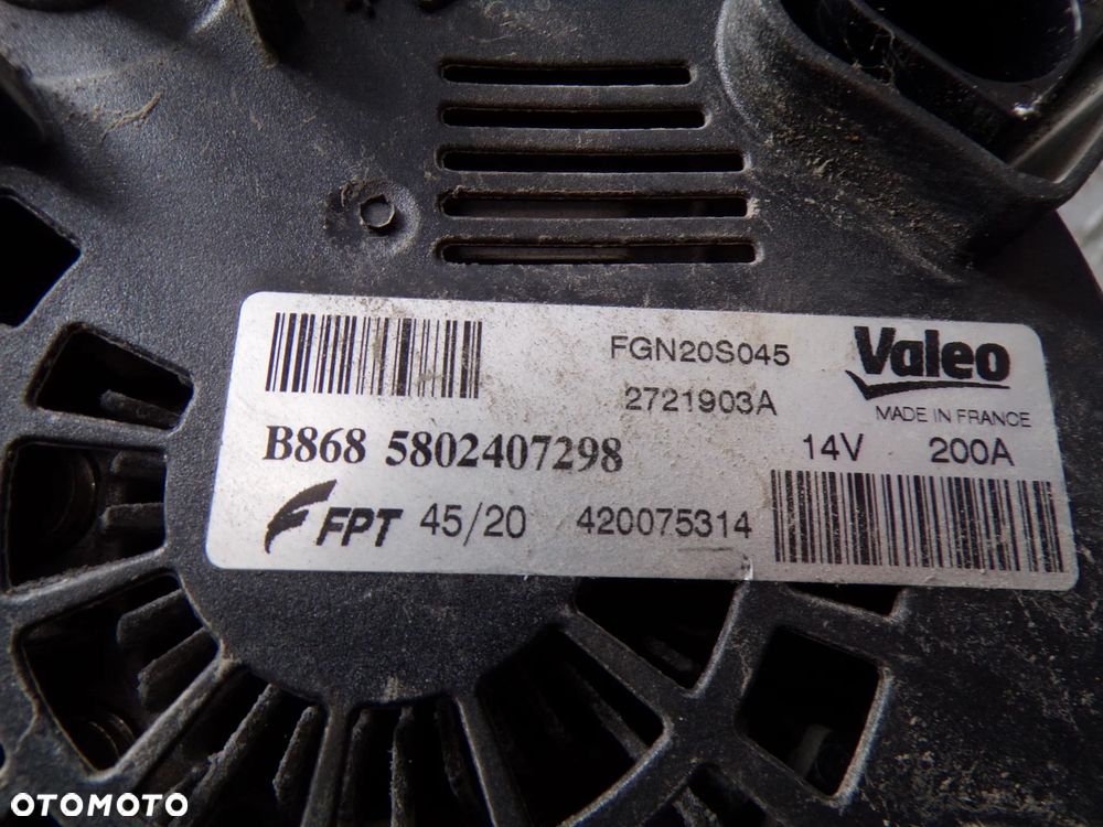 ALTERNATOR FIAT DUCATO III PEUGEOT BOXER III CITROEN JUMPER III 2.3 JTD 5802407298 - 4