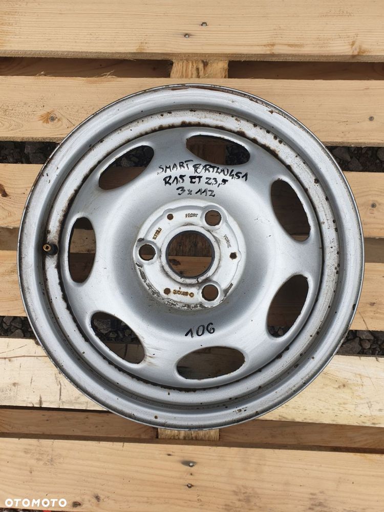 felga stalowa smart fortwo ii 15" 3x112 et23.5 106 - 1