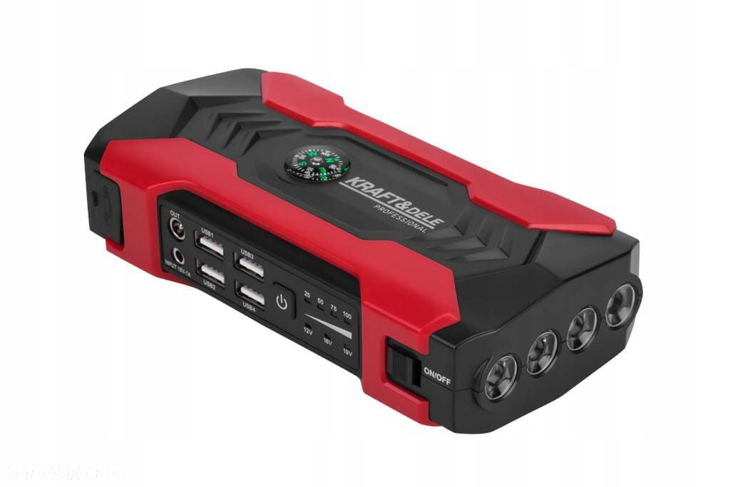 KraftDele URZĄDZENIE WIELOFUNKCYJNE/JUMP STARTER 800A POWERBANK KD5491 - 2