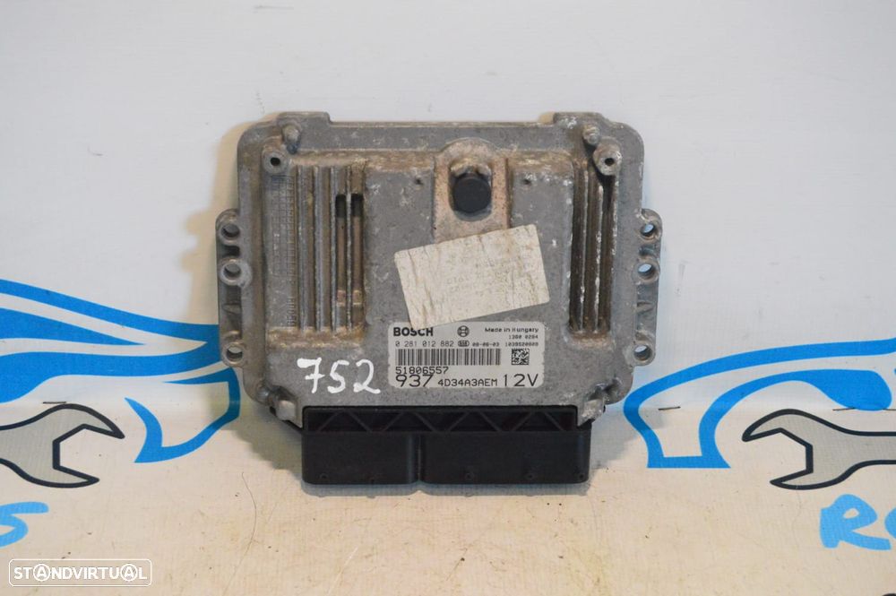 CENTRALINA ECU MOTOR BOSCH ALFA ROMEO 0281012882 51806557 1039S20808 4D34A3AEM ALFA ROMEO 147 937 1.9 JTDM 8V 120CV 937A3000 - 2