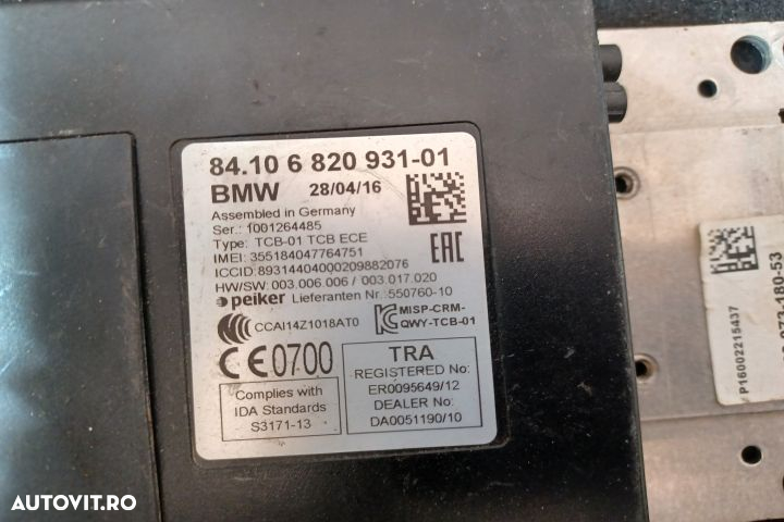 Modul Bluetooth 6820931 6820931-01 6820931 6820931-01 BMW Seria 5 F11 - 4