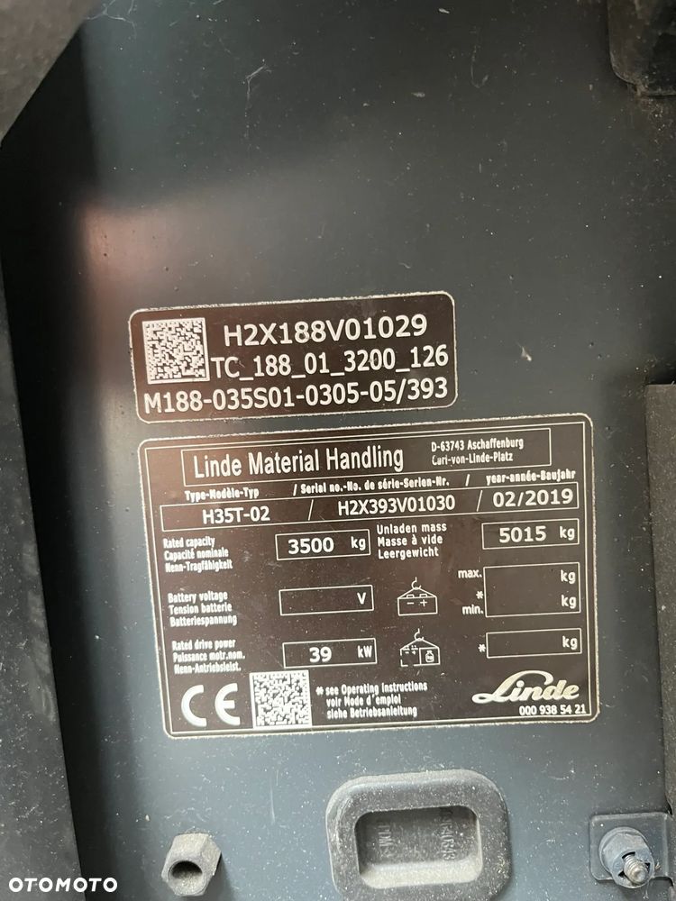 Linde H35T-02 seria 393 - 9