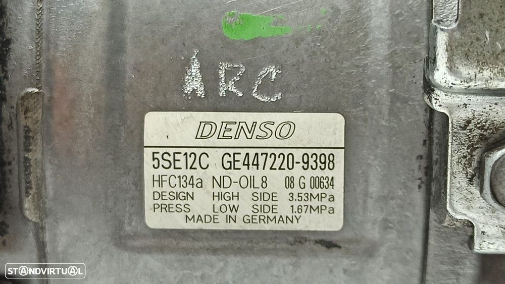 COMPRESSOR DE AR CONDICIONADO TOYOTA AVENSIS BERLINA (T25) 2.2 D-4D EXECUTIVE BE... - 2