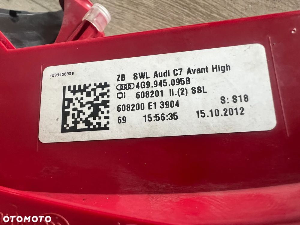 KOMPLET LAMP TYŁ AUDI A6 C7 AVANT LED 4G9945096B 4G9945094B 4G9945095B 4G9945093B - 9