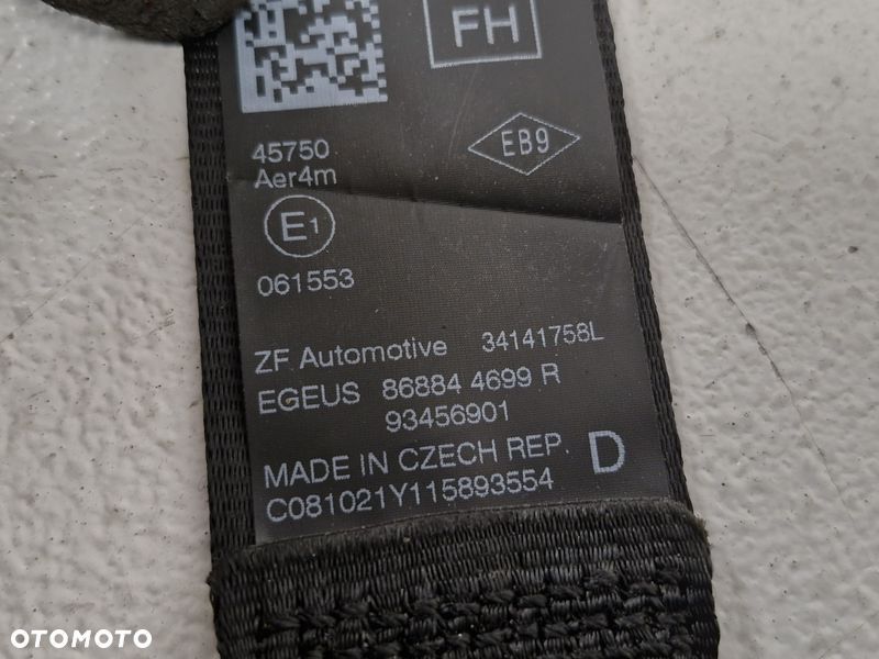 RENAULT TRAFIC III 3 PAS BEZPIECZEŃSTWA PRAWY PRZÓD PRAWY PRZEDNI 868844699R - 6