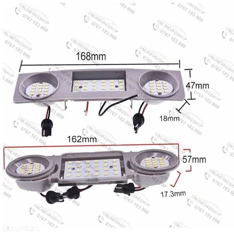 Led interior plafoniera fata + spate Passat B6 B7 CC Golf 5 Octavia 2 - 5