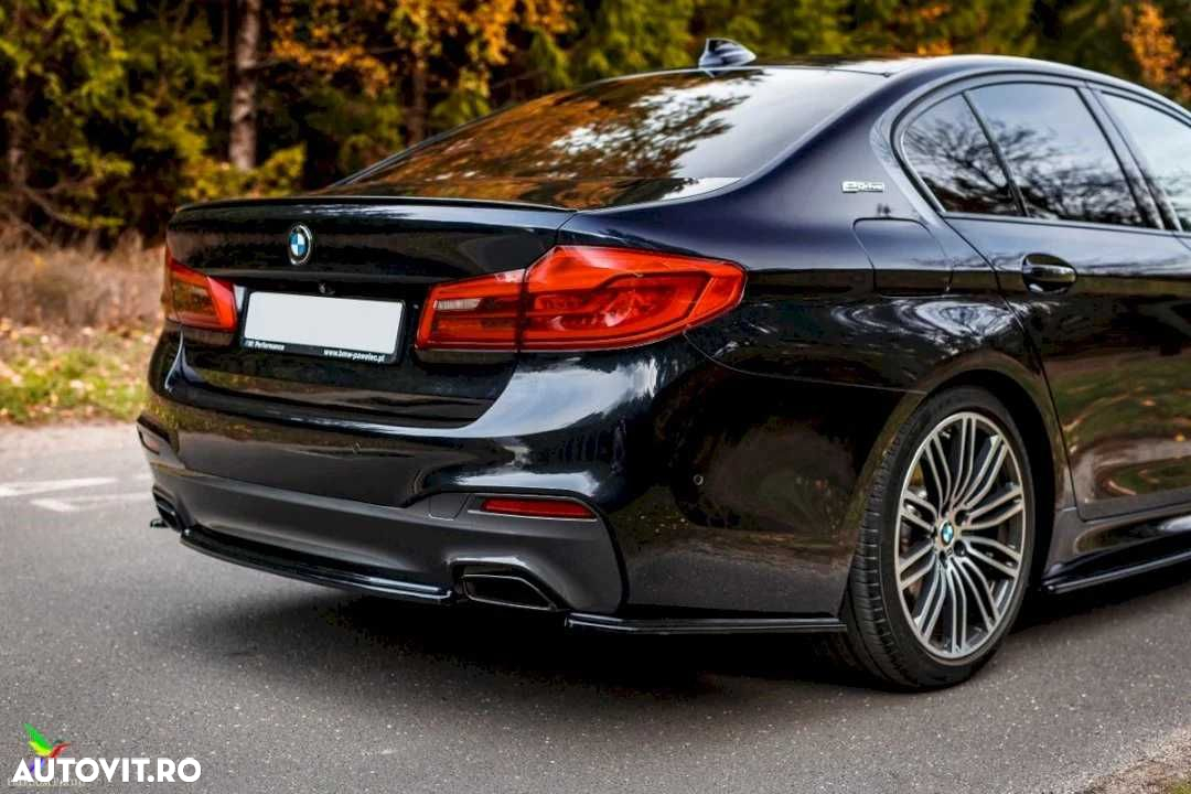 Extensii Splitere Prelungiri Bara Spate BMW G30 G31 M5 F90, Negru Luci - 5