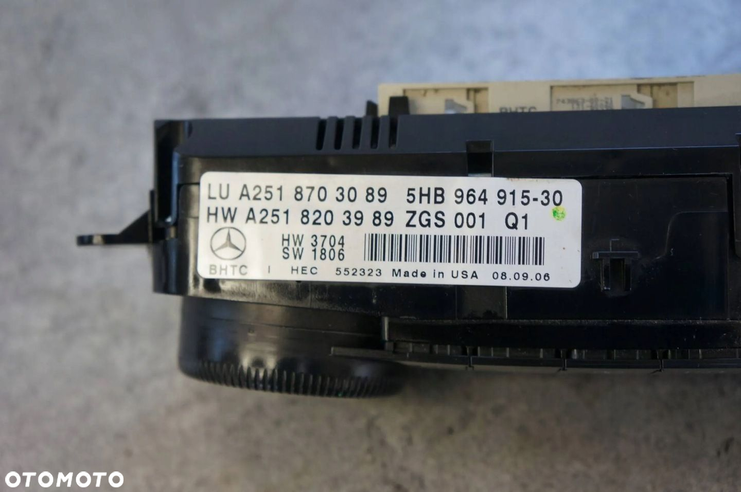 PANEL KLIMATYZACJI NAWIEWU MERCEDES GL X164 - 7
