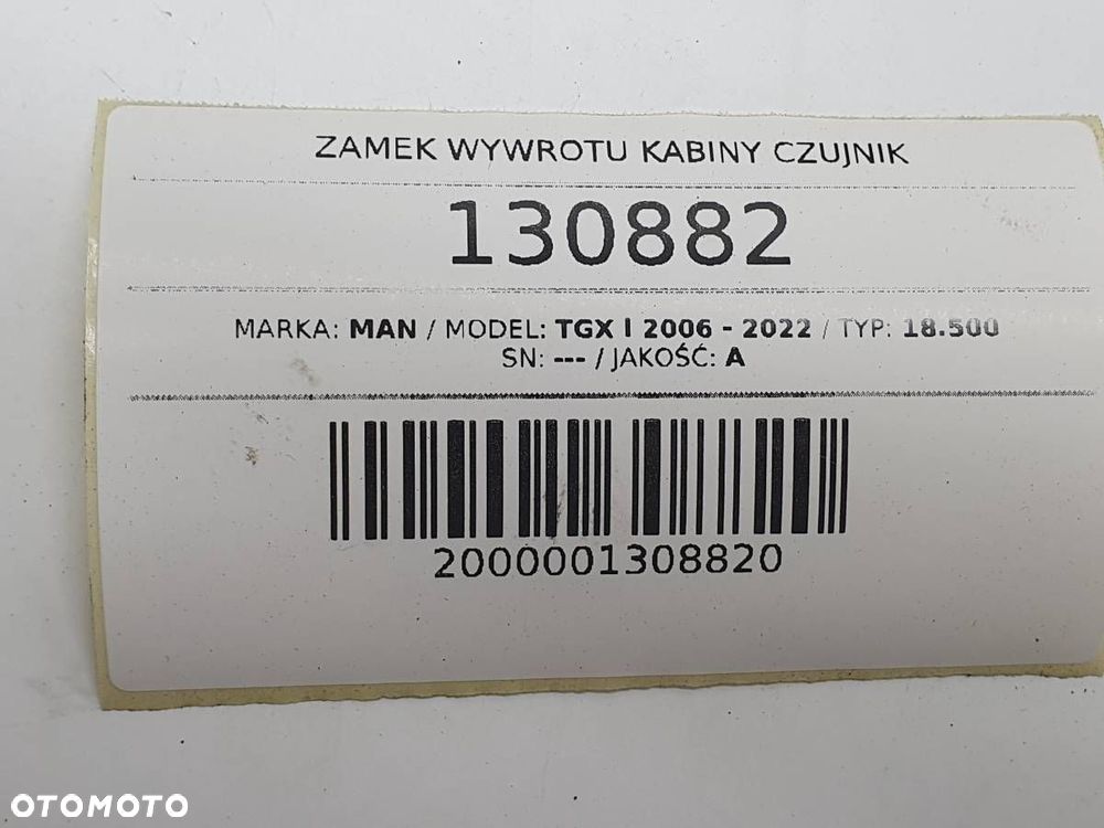 ZAMEK WYWROTU KABINY CZUJNIK MAN TGX I KOMPLETNY - 7
