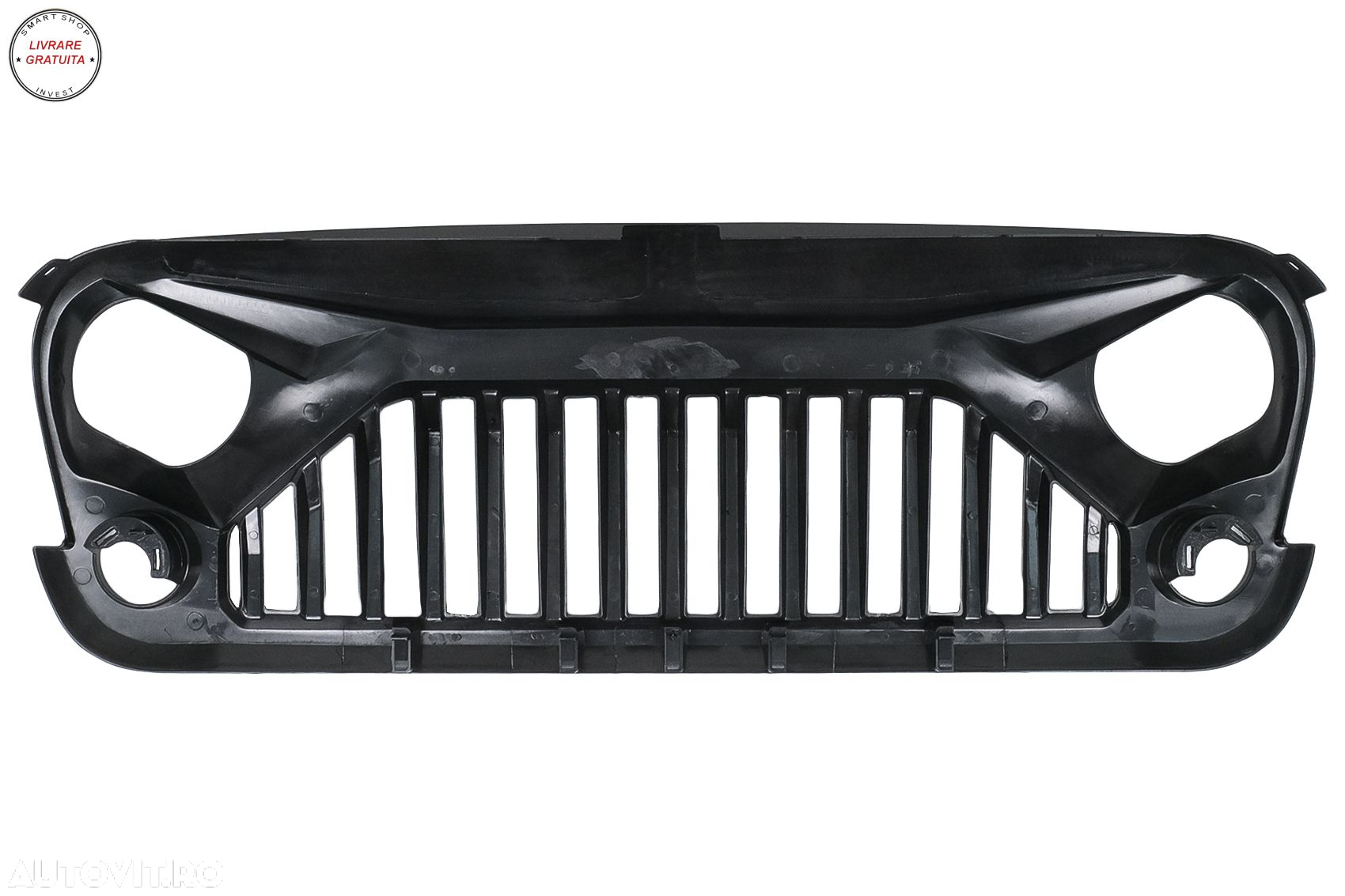 Grila Centrala Jeep Wrangler / Rubicon JK (2007-2017) Angry Bird Design Negru New - livrare gratuita - 4