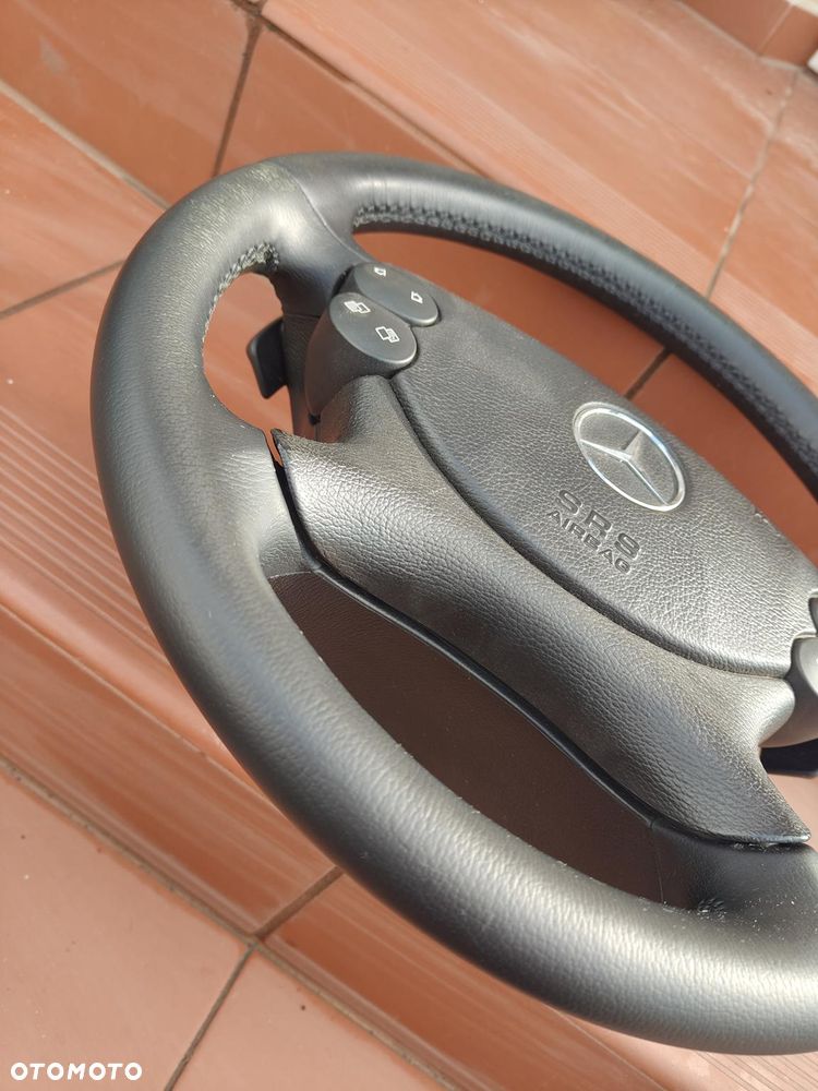 MERCEDES W209 CLK W211 LIFT W219 CLS KIEROWNICA czarna Skórzana Łopatki - 8