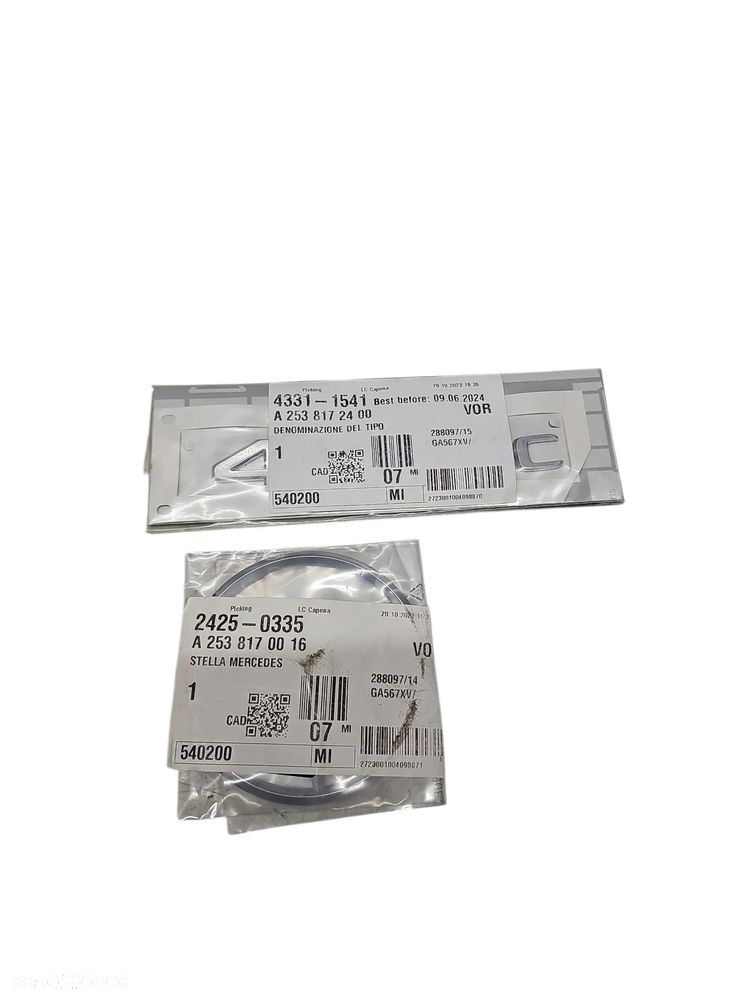 ORYGINALNY EMBLEMAT 4 MATIC MERCEDES-BENZ GLC X253 GWIAZDA - 1