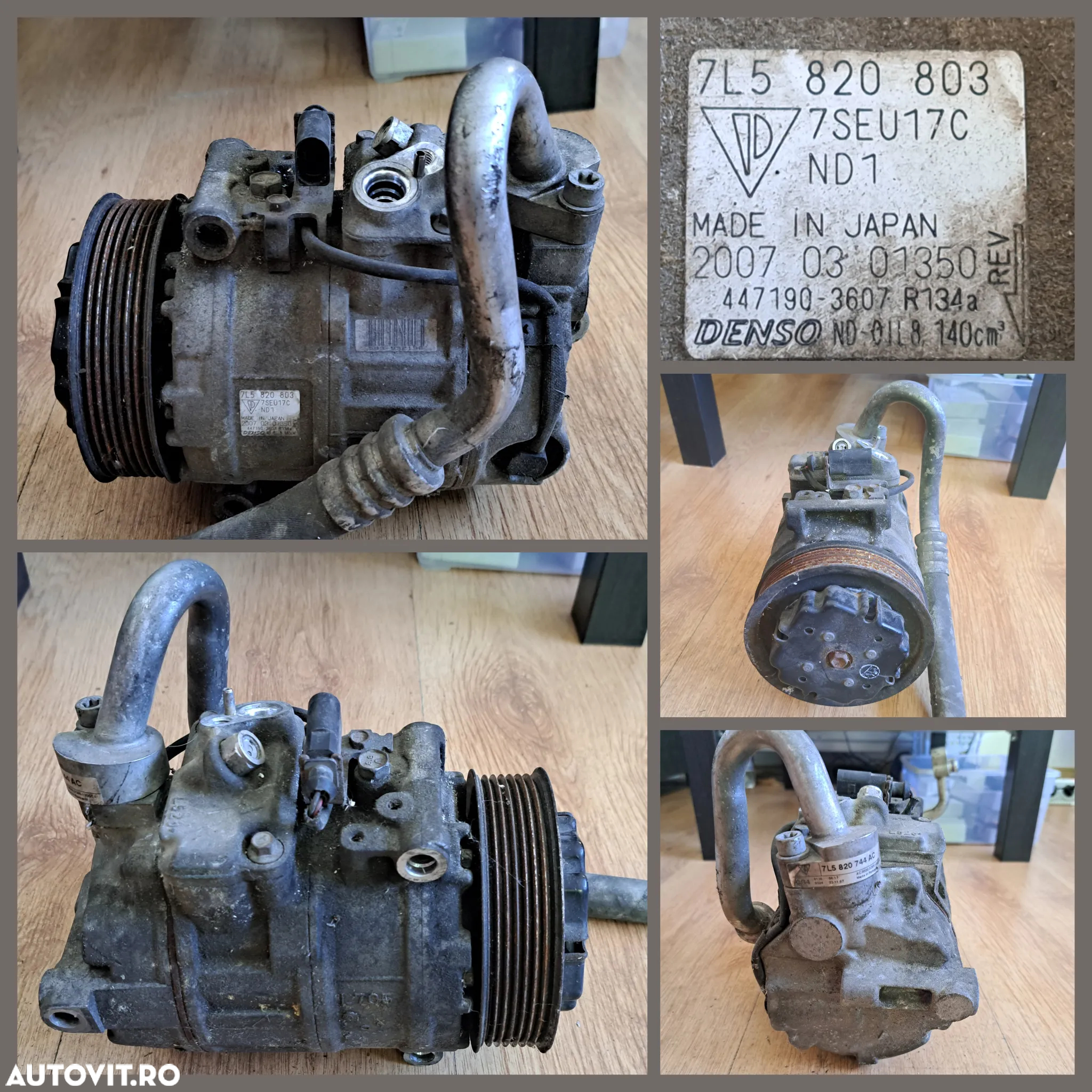 Compresor clima ac aer conditionat climatronic Skoda Citigo 1.0 mpi Volkswagen vw Up 1.0 i Skoda Fabia 1.2 i Seat Ibitza 1.2 fsi Audi A2 Seat Cordoba Alfa Romeo GT Fiat Doblo multipla - 5