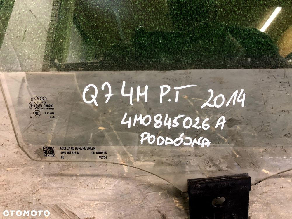 AUDI Q7 4M 2015- SZYBA DRZWI PRAWY TYŁ PRAWA TYLNA AS2 ORYGINAŁ PODWÓJNA 2017R 4M0845026A - 2