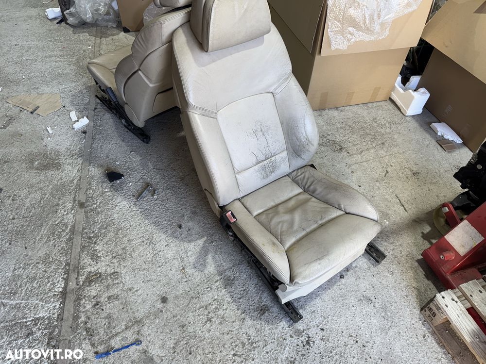 Scaune bancheta bmw sera 7 f01 2010 crem interior - 3