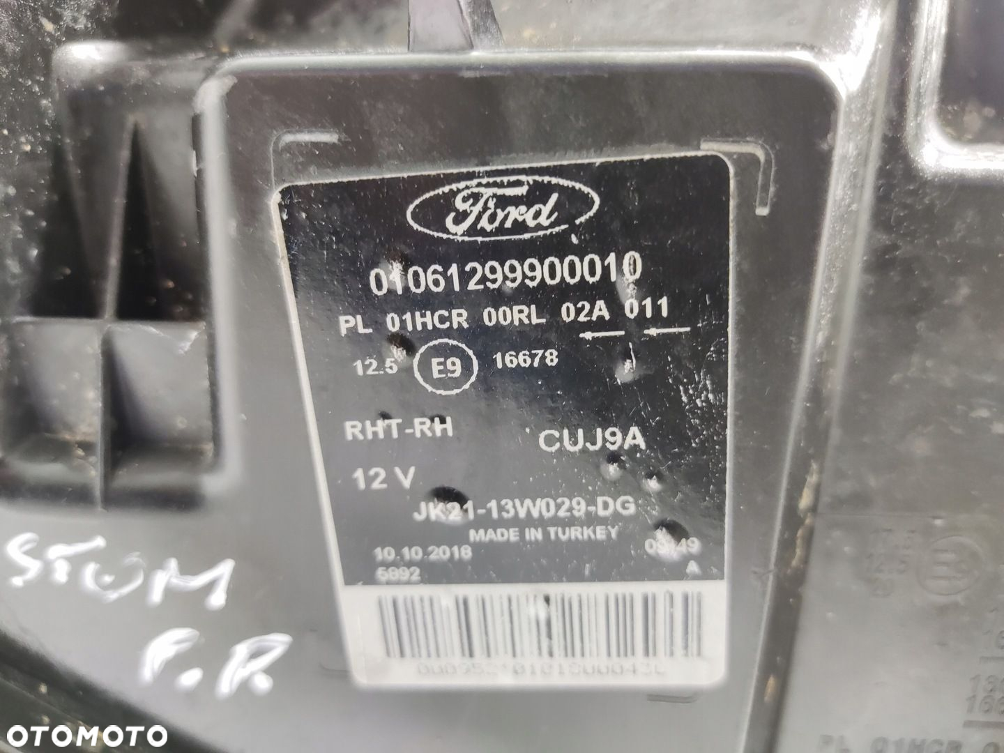 LAMPA PRAWA PRAWY PRZÓD FORD TRANSIT CUSTOM 2017-2023 LIFT JK21-13W029-DG - 11