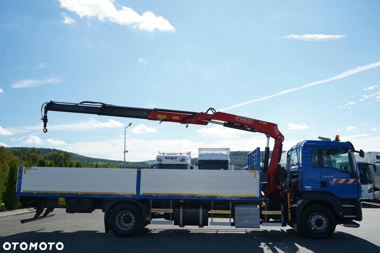 MAN TGS 18.320 / 4x2 / BURTOWY - 6,8 M + HDS FASSI F135 / wysów : 8 m / MOCNA PODŁOGA / STEROWANIE RADIOWE / ROTATOR / SPROWADZONY - 6