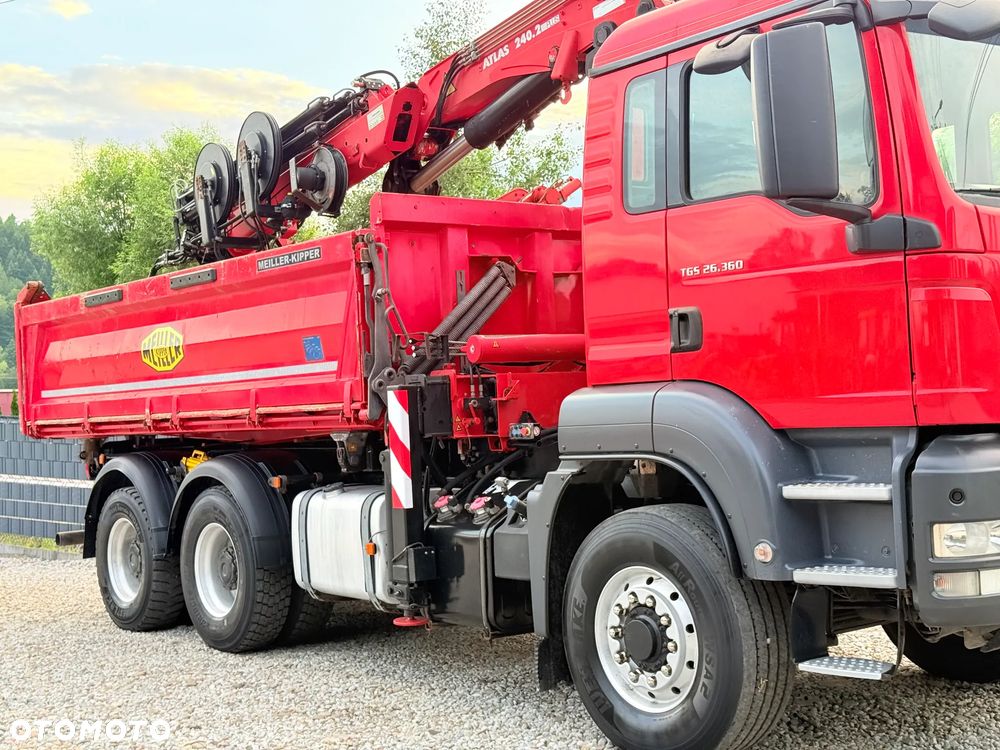 MAN * MAN 26.360 TGS * HDS Kran Atlas 240.2 * 6x6 * Kiper Wywrotka Meiller* Kosz Łyżka * Energetyka * - 40