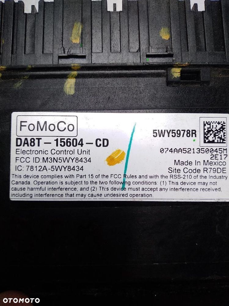 MODUŁ STEROWNIK ECU FORD FLEX DA8T-15604-CD - 2
