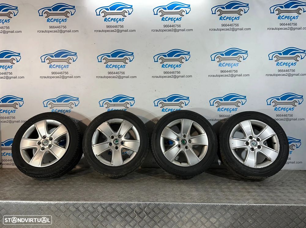 .Conjunto Jantes 16 Originais Skoda Octavia 6.5J ET50 5x112 1Z0601025T - 2