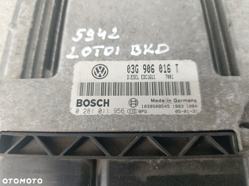 KOMPUTER, STEROWNIK VW GOLF PLUS I 03G906016T  0281011956 2.0 TDI 140KM - 2