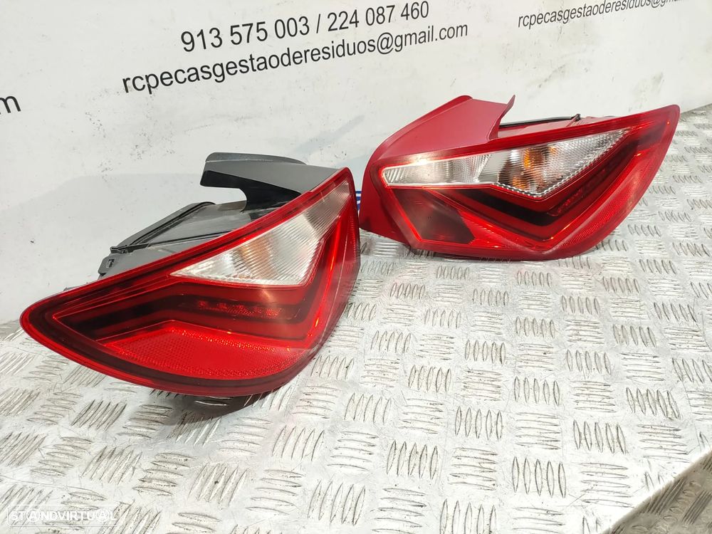 Conjunto Farolins Led Tras Traseiro Direito Esquerdo Seat Ibiza 4 IV 6J Facelift 3 Portas Original - 3