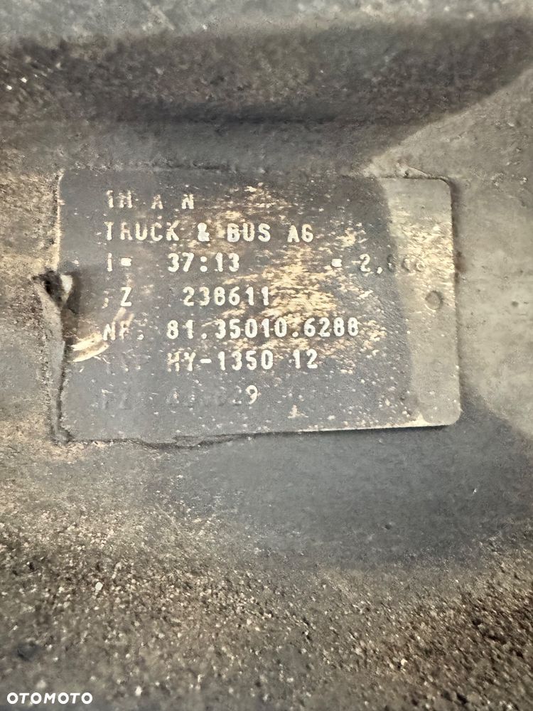 Kompletny most tylny Man Tgs, HY-1350, 37:13, piasty, zaciski - 2