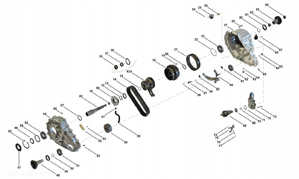 Wałek główny reduktora DCD Mercedes ML GL GLS GLE - 2