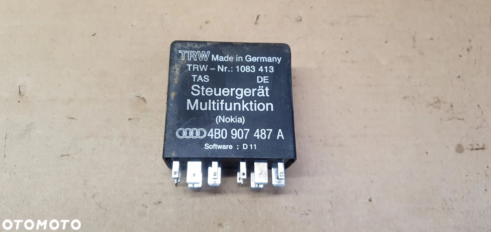 Przekaźnik moduł multifunkcji kierownicy 399 Audi A4 B5 FL 4B0907487A - 1
