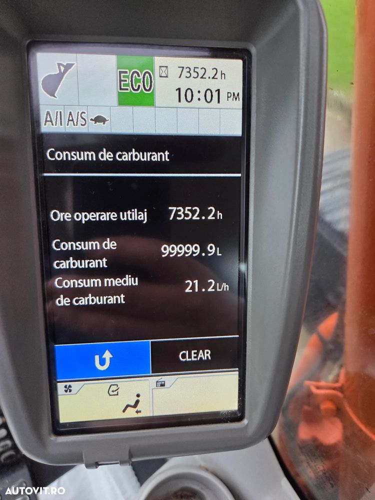 Hitachi BRATE LUNGI la 22m, cupa 1mc, 39 tone, HITACH ZX350LC-6, 2019, 7.452h, Consum mediu 21l/h, camera spate si laterale, Inst hydr pe brate, Cupa taluz, Lant 80% ok, Contragreutate, 284CP, posibilitate leasing, STARE FOARTE BUNA-PROMOTIE 179.900 EUR+Tva - 11