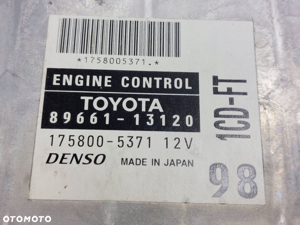 ZESTAW STARTOWY TOYOTA COROLLA VERSO I 2.0 D4D 89661-13120 175800-5371 - 2