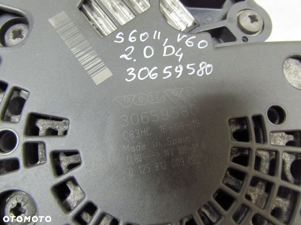 VOLVO S60 II V60 XC60 V40 2.0 d3 13-18 ALTERNATOR 100-215A 30659580 - 7
