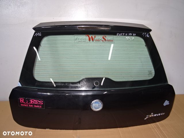 KLAPA SZYBA TYŁ TYLNA BAGAŻNIKA FIAT GRANDE PUNTO HB 3D 05-12 LAK:891/B NR116 - 2