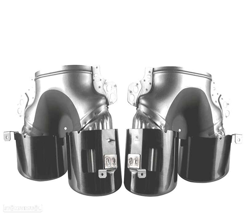 PONTEIRAS DE ESCAPE MERCEDES CLASE A W177 CLA W118 18- LOOK AMG A45 PRETO - 5