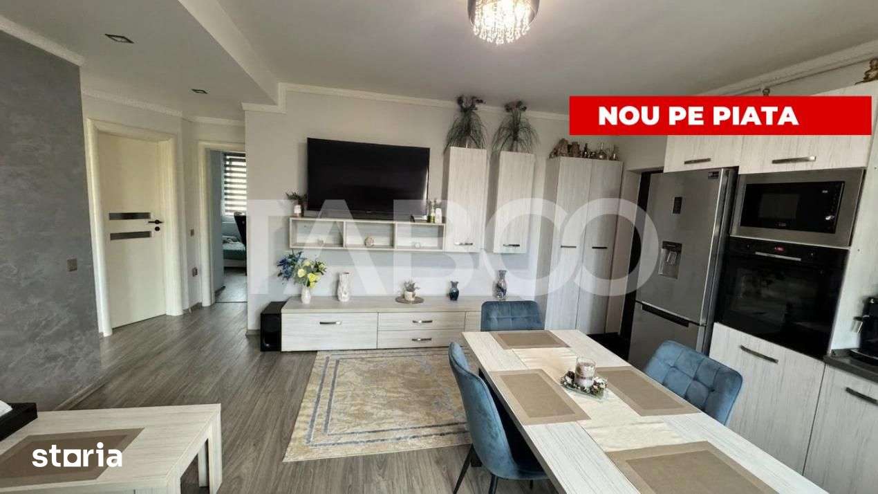 Apartament 3 camere de vanzare 54 MPU MOBILAT UTILAT PARCARE Selimbar — fotografia 3