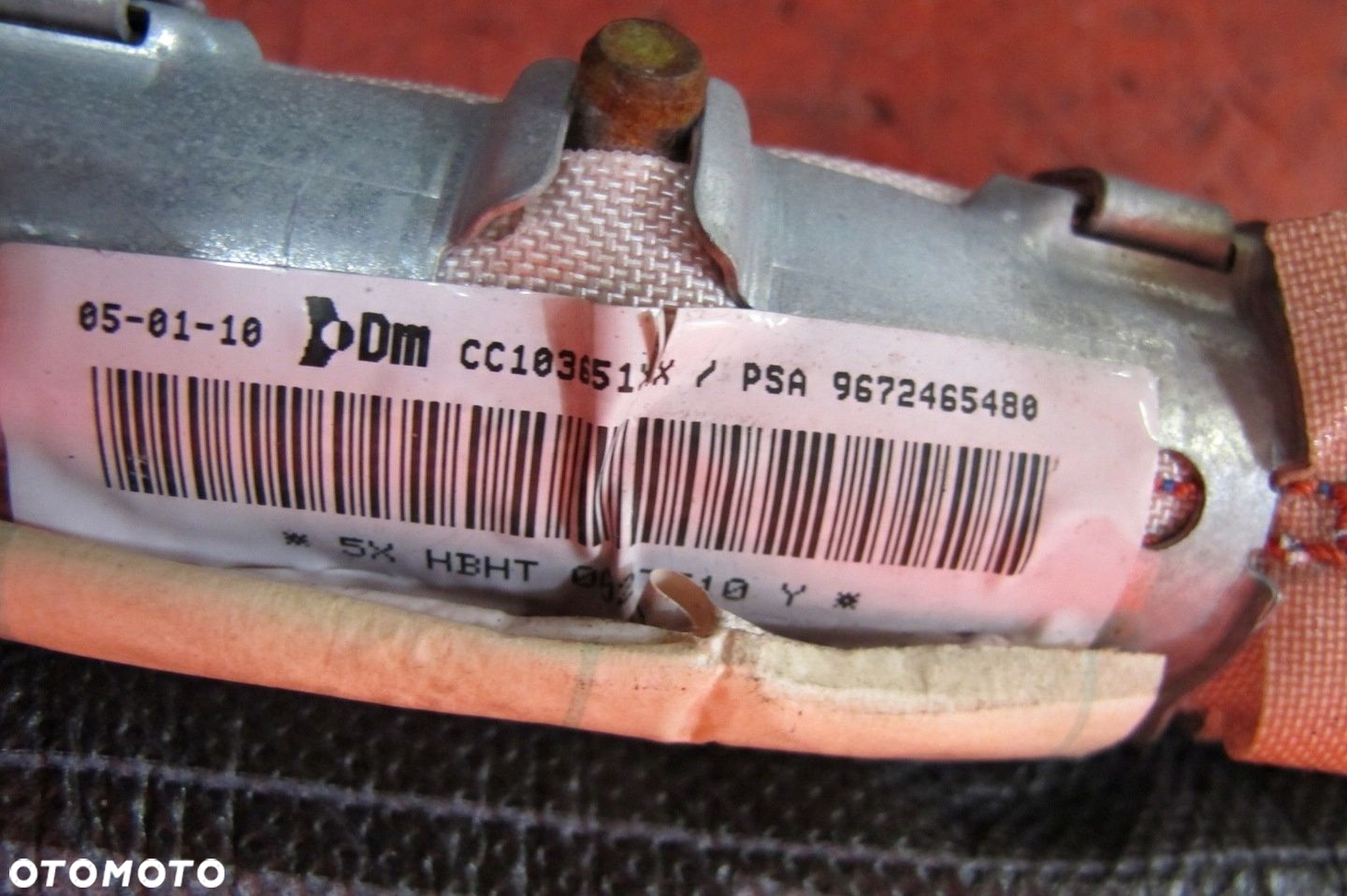 CITROEN DS3 KURTYNA AIRBAG PRAWA 9672465480 - 7