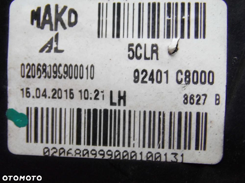 LAMPA 92401-C8000 HYUNDAI I20 II HATCHBACK 2015-2018r. LEWA TYLNA ORYGINAŁ - 6