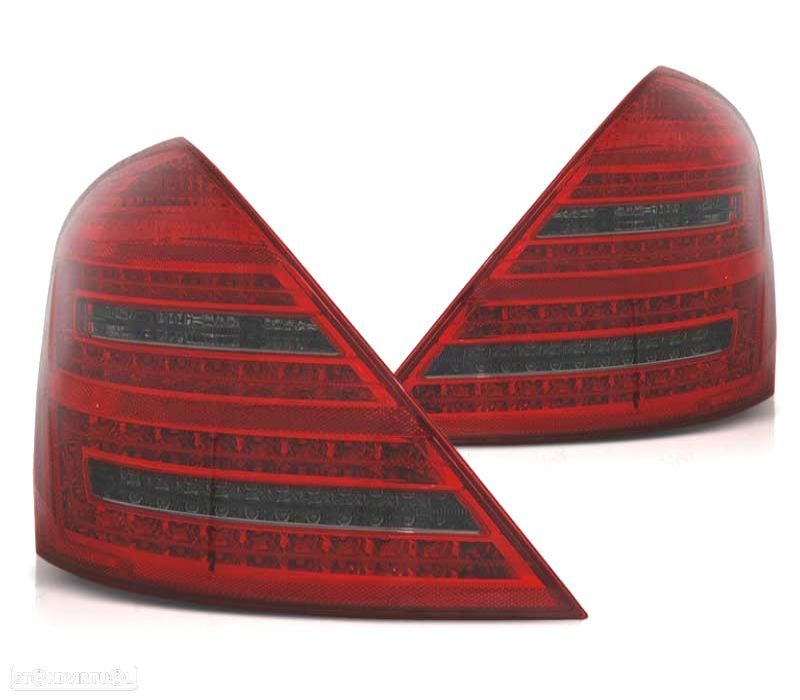 FAROLINS LED MERCEDES CLASE S W221 05-11 VERMELHO ESCURECIDO - 1