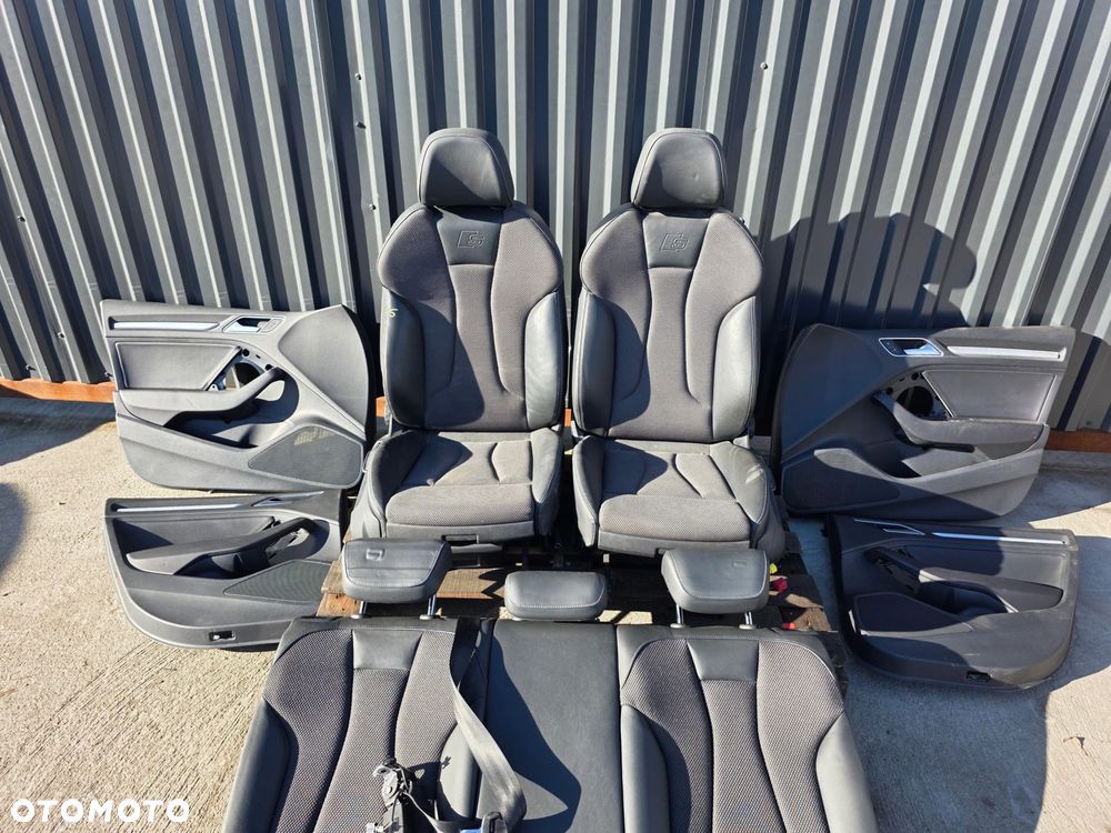 FOTEL FOTELE KOMPLET AUDI A3 8V SEDAN 5-DRZWI SKÓRA+MATERIAŁ S LINE ! - 3