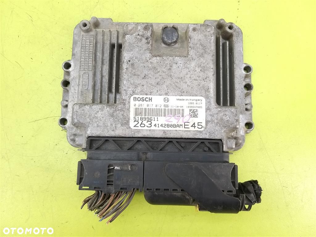 Komputer sterownik silnika Fiat Doblo II COMBO 1.5JTD 105KM 0281017012 - 1