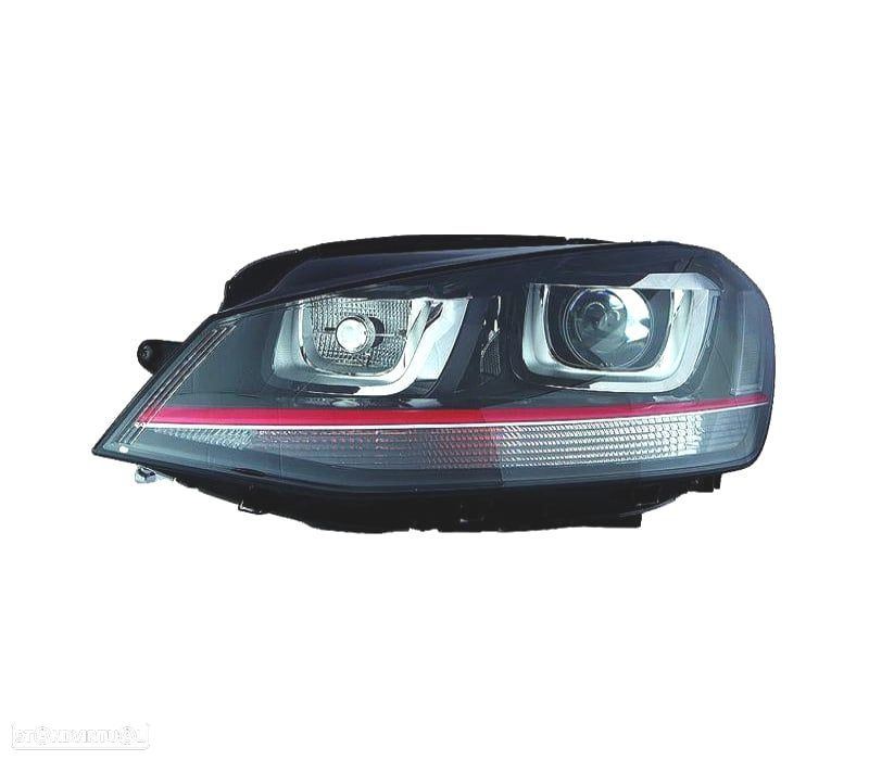 FAROL XENON VOLKSWAGEN VW GOLF VII GTI GTD 12-17 FUNDO PRETO D3S / H7 - 1