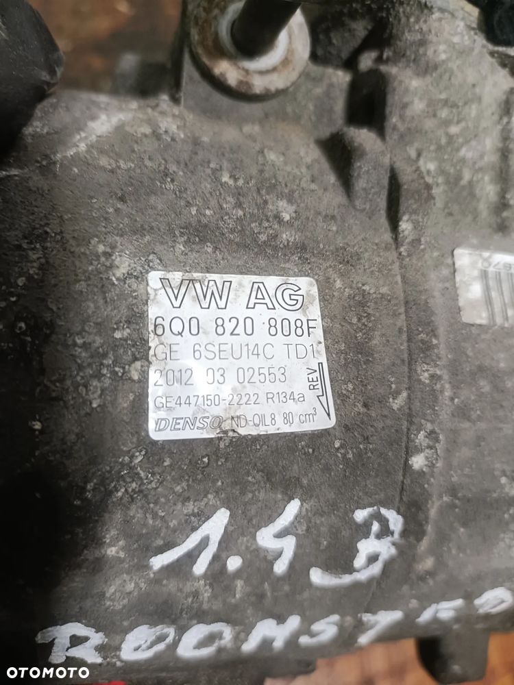 SKODA ROOMSTER 06-15 1,4 B kompresor sprężarka klimatyzacji DENSO 6Q0820808F * - 5